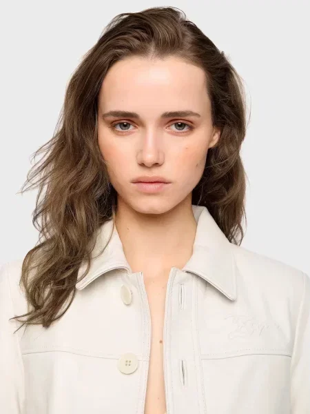 Шкіряна куртка Zadig&voltaire біла
