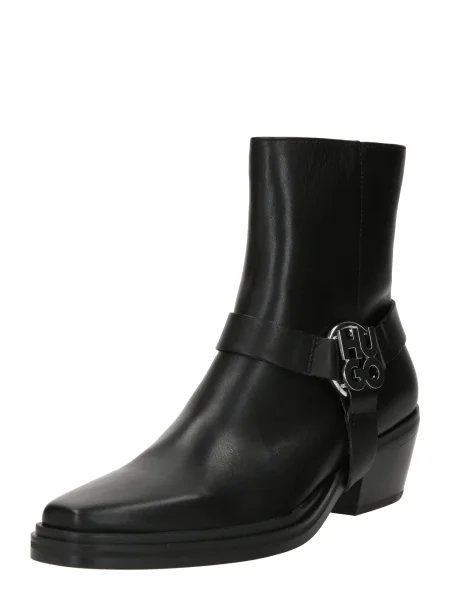 HUGO cizme de piele Kody femei cu drept negru