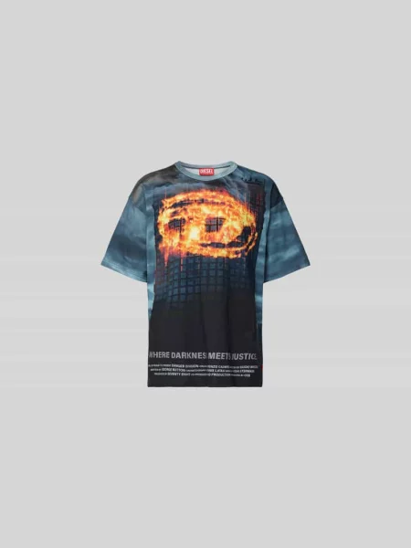 Oversized t-shirt z czystej bawełny Diesel