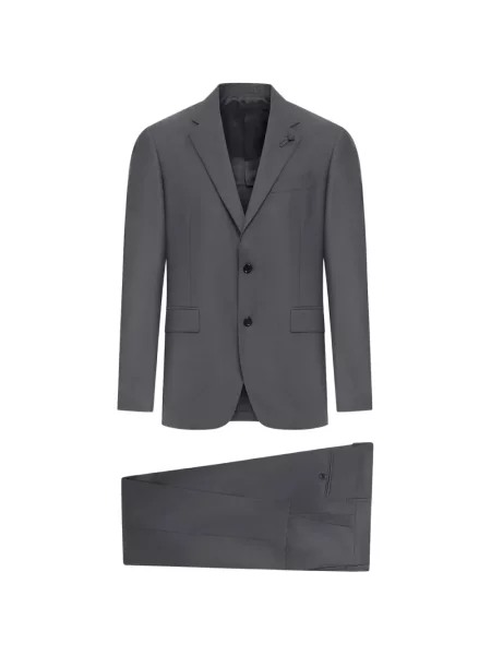Costum Lardini de costum cu un singur rând de nasturi gri