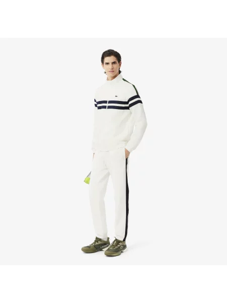 Lacoste Dres Tenisowy Z Nadrukiem biały