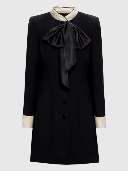 Шерстяное платье Valentino черное