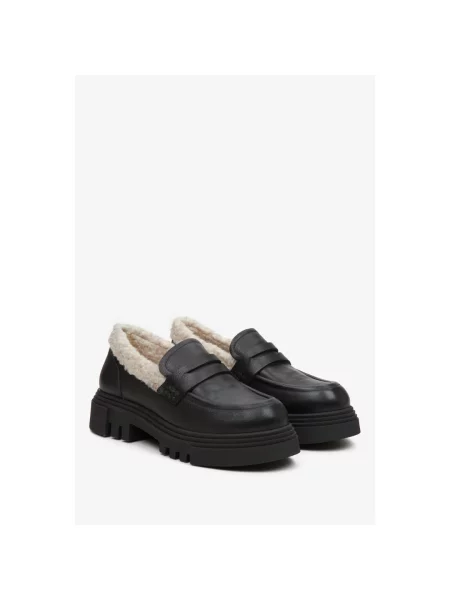 Пенні-лофери зимові Estro чорні