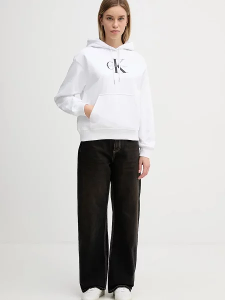 Geacă de blugi Calvin Klein alb