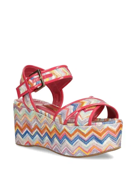 Sandale Missoni cu platformă roșu