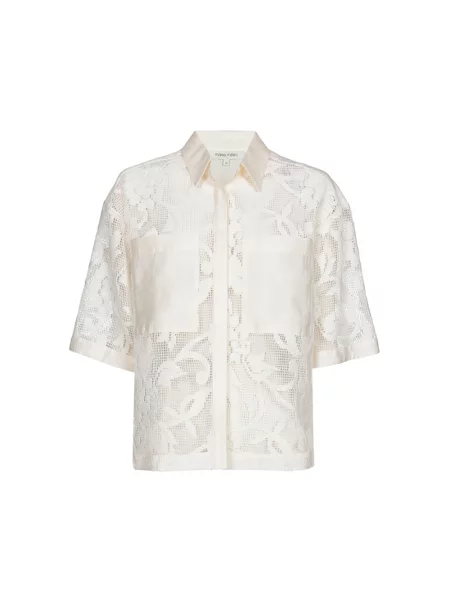 Krótka koszula Marie Méro beżowa