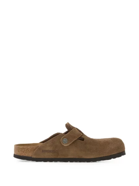 Papuci tip mules Birkenstock cu cataramă maro