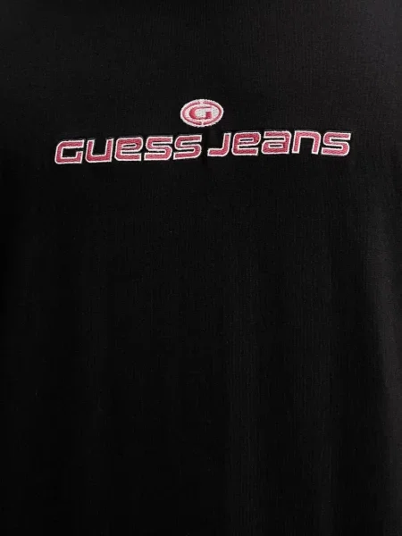 Футболка Guess Jeans с аппликацией черная