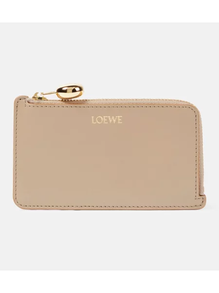 Kožni novčanik Loewe bež