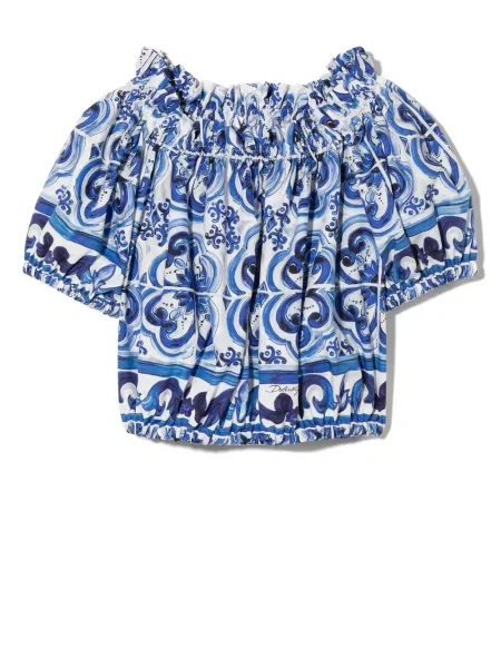 Top dziecięcy Dolce And Gabbana niebieski