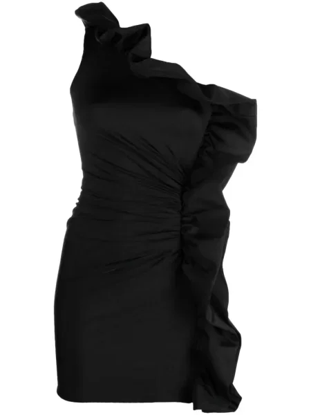 Rochie Amen cu volane cu un umăr gol de costum negru
