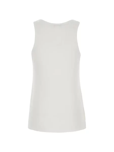 Top Max Mara cu broderie alb