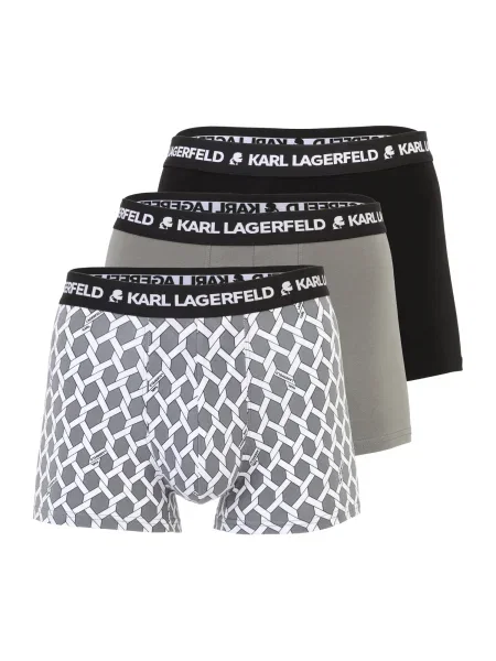 Karl Lagerfeld Boksarice siva / črna bela