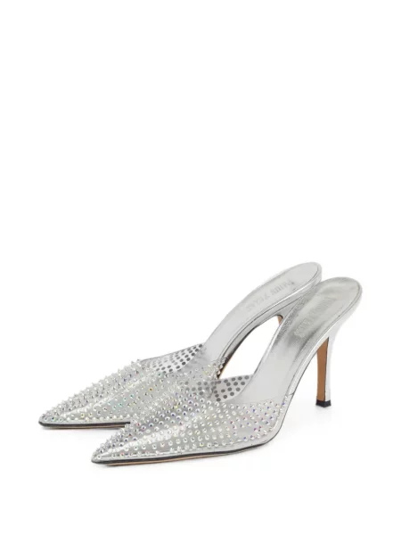 Papuci tip mules Paris Texas alb