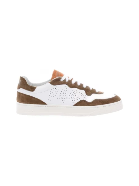 Sneakersy P448 skórzane retro białe