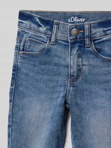 Jeansy o kroju slim fit z mieszanki bawełny model ‘KATHY’ S.oliver Red Label niebieskie