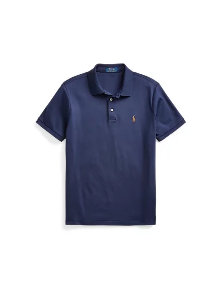 Koszulka polo z wyhaftowanym logo Polo Ralph Lauren niebieska