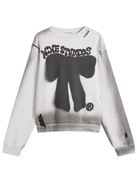 Bluza Acne Studios z kokardką w kolorze melanż szara