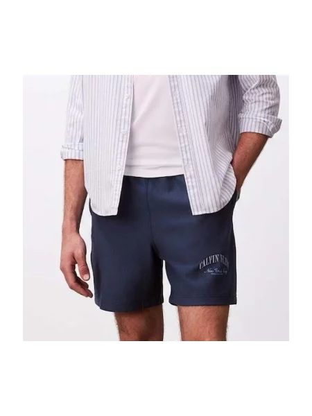 Pantaloni Calvin Klein Jeans albastru