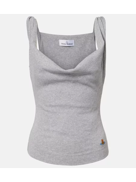 Top Vivienne Westwood z dżerseju szary