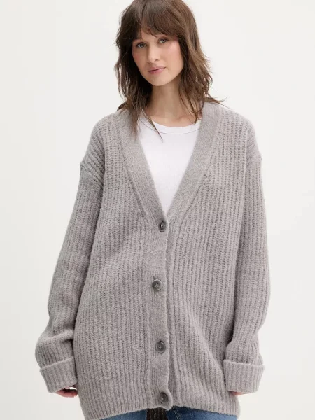 HUGO cardigan din amestec de lână Shent gri