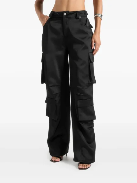 Pantaloni Manière De Voir din satin negru