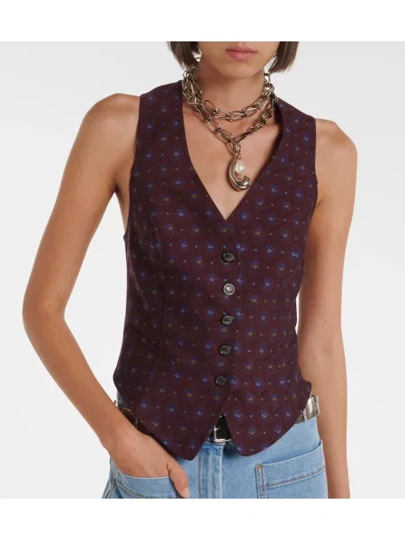 Vestă Etro de lână cu model floral