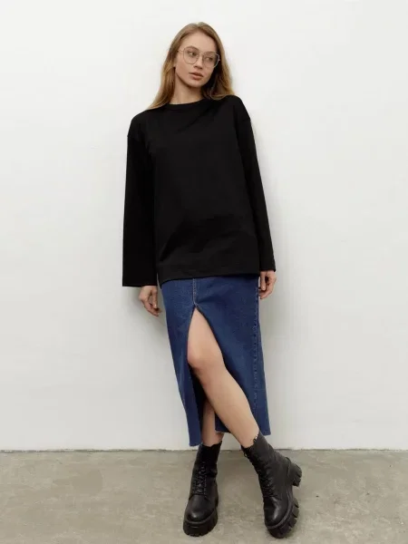 HARVEST Єва Лонгслів чорний