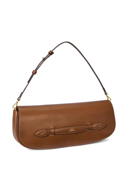 Koszulka polo Polo Ralph Lauren zamszowa na sprzączkę w paski niebieska