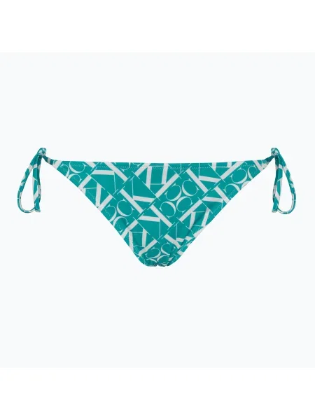 Olcsóbban. Bikini alsó Calvin Klein String Side Tie Print monogram blue. Méret: L kék