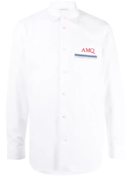 Košile Alexander Mcqueen s výšivkou bílá