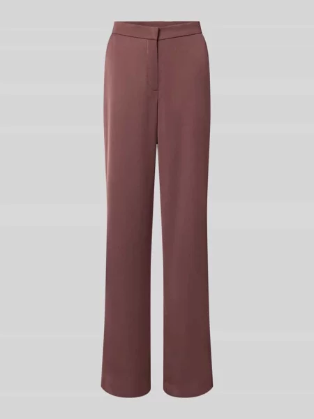 Spodnie o kroju straight fit z satyny Swing