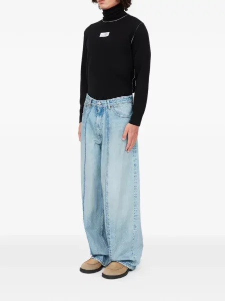 Blugi cu picior larg Mm6 Maison Margiela albastru