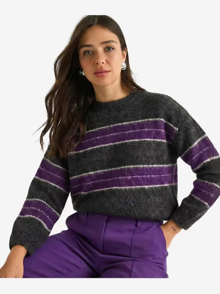 Bianco Lucci Pulover Pullover sivkasto mauve ljubičasta