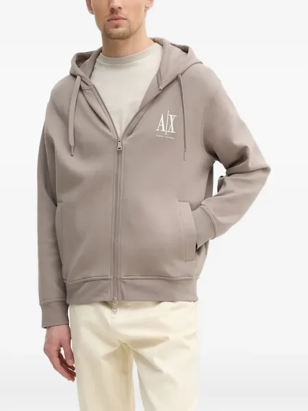 Hanorac cu glugă Armani Exchange cu broderie