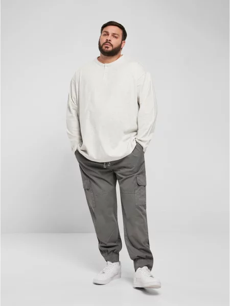 Dolgo trajnostno majica Urban Classics z dolgimi rokavi siva
