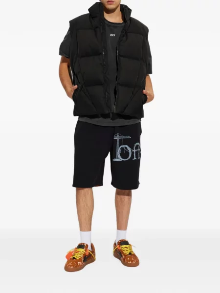 Pantaloni scurți Off-white cu imagine alb