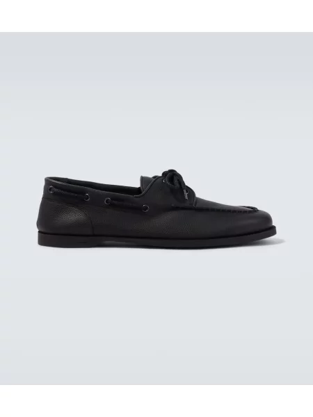Usnjene loaferke John Lobb črna