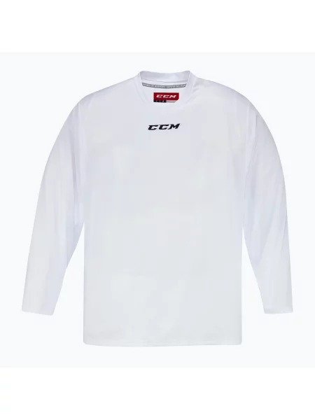 Hokejové tričko s dlouhým rukávem CCM SR white bílé