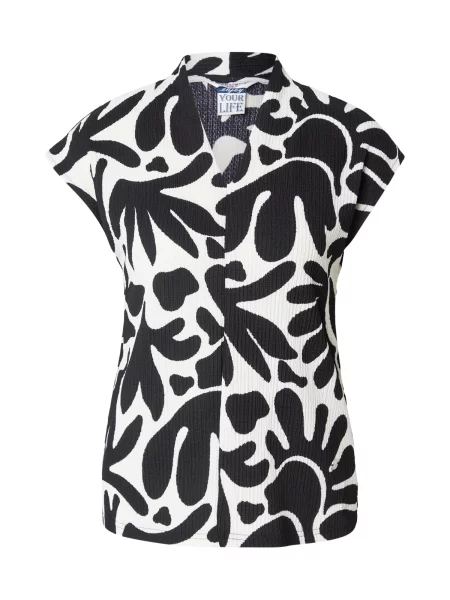 ZABAIONE Bluză negru alb