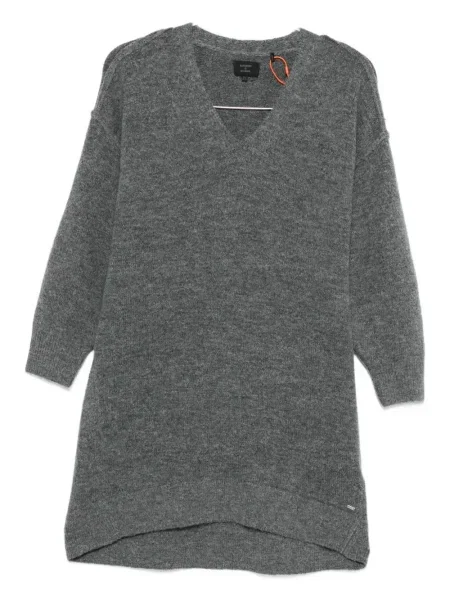 Rochie Superdry cu decolteu în V de costum gri