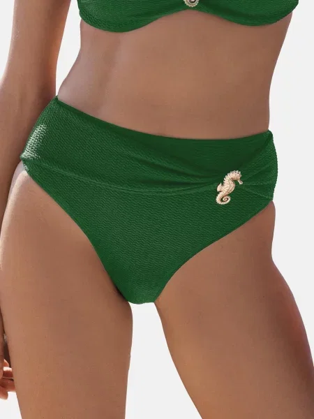 Love & roses Slip costum de baie verde