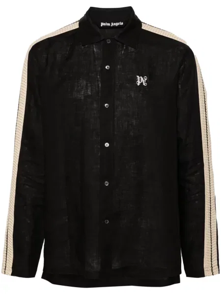Cămașă Palm Angels cu broderie de in negru