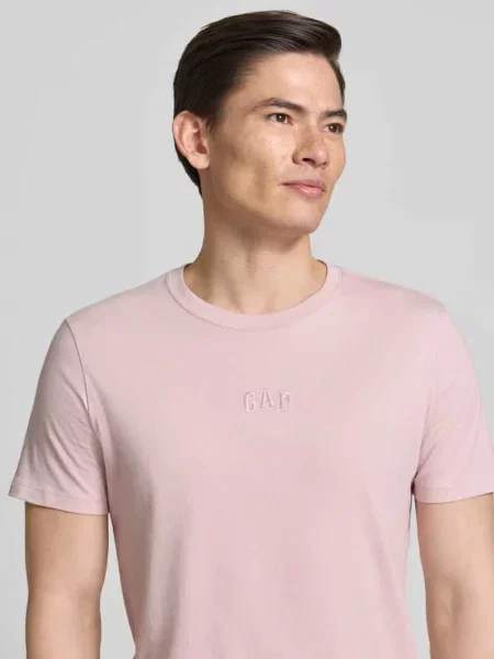 T-shirt z okrągłym dekoltem i wyhaftowanym logo Gap