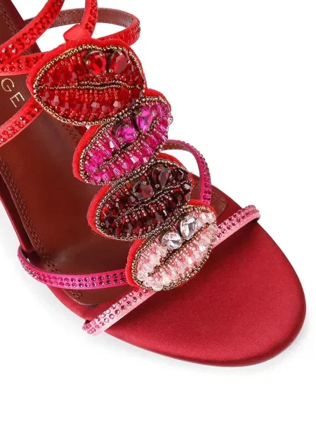 Kurt Geiger London босоніжки на високих Kiss Sandal Pink Comb Fabric рожеві