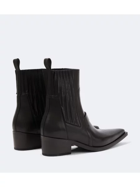 Cizme scurte Rick Owens din piele negru