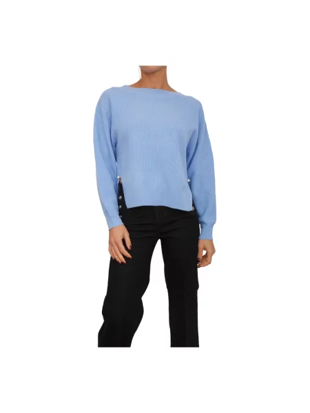 Sweter Liu Jo z kaszmiru niebieski