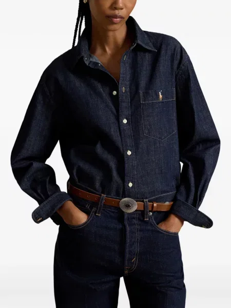 Велурени бягане с яка чорапи Polo Ralph Lauren синьо