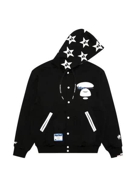 Hanorac cu glugă Aape By A Bathing Ape cu broderie negru
