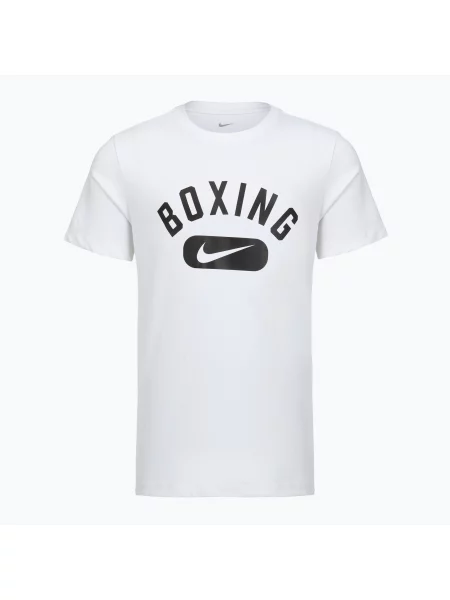 Мъжка тениска за тренировка Nike Boxing Disc DFC white/black бяло